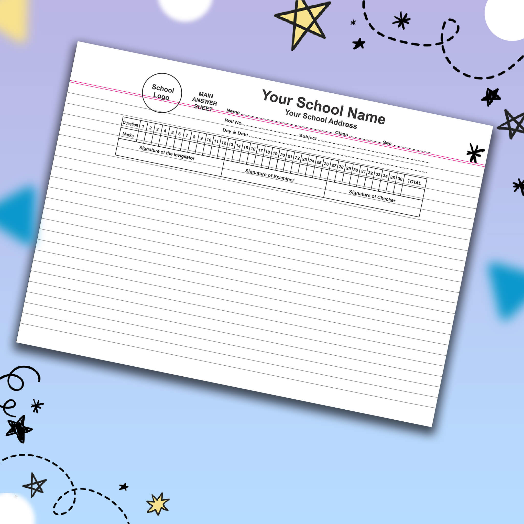 Answer Sheets 